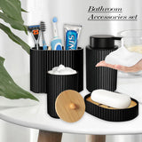 Set d’Accessoires de Salle de Bain Noir