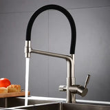 Robinet de Cuisine Filtrant Pivotant à 360° avec Double Commande Eau Pure et Mitigée