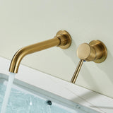 Robinet Mural Lavabo Doré Brossé Rotation Totale Élégance Murale – Mitigeur Encastré | Rotation 360° | Design Moderne Salle de Bain
