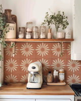 Stickers de Carrelage Autocollants – Lot de 10 Pièces Style Bohème Terracotta