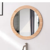 Miroir Mural Nordic Wood – Miroir en Verre avec Cadre en Bois Naturel