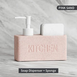 CleanMate Duo – Distributeur de Savon avec Support Éponge Intégré