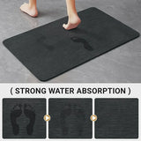 Tapis Salle de Bain Diatomite Carré Antidérapant Rétro – Séchage Rapide | Absorption Instantanée | Ultra Fin 3,5 mm