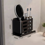 Étagère Murale Salle de Bain Sans Perçage Aluminium Premium – Support Brosse à Dents Multifonction | Rangement Compact | Installation Facile
