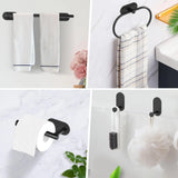 Set de Salle de Bain EasyStick en Acier Inoxydable – Porte-Serviettes et Accessoires Auto-Adhésifs