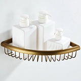 Prestige Vintage – Ensemble d’Accessoires Salle de Bain en Laiton Antique avec Porte-Brosse WC