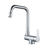 Robinet de cuisine rabattable et rotatif en laiton avec double jet et mitigeur eau chaude et froide
