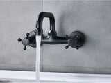 Mitigeur Mural Orbis 360° – Robuste Armature Vintage en Laiton ou Bronze Noir pour Lavabo