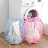 Panier à Linge Pliable Compact en Maille Respirante