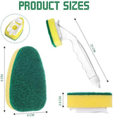 Brosse Vaisselle avec Distributeur de Liquide – Éponge Intégrée et Têtes Rechargeables