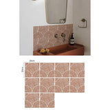 Stickers de Carrelage Autocollants – Lot de 10 Pièces Style Bohème Terracotta