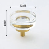 Bouton de Meuble Cristal Éclat Champagne