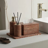 Ensemble de Salle de Bain Travertin Rouge