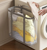Panier à Linge Pliable Grande Capacité en Maille Respirante