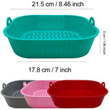 EcoBake – Moule Carré en Silicone Réutilisable pour Airfryer et Four