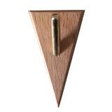 Patère Murale Triangulaire Bois et Laiton
