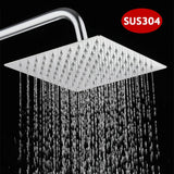 AquaLux – Pommeau de Douche Plafond Carré en Acier Inoxydable