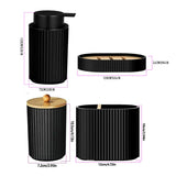 Set d’Accessoires de Salle de Bain Noir
