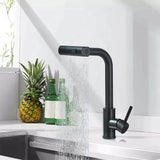Robinet de cuisine design avec douchette extractible et bec cascade pivotant