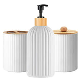 BambooZen – Set Organisateur de Salle de Bain 3 Pièces pour Lavabo