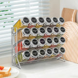 Étagère à Épices Murale 4 Niveaux Acier Premium – Organisateur Cuisine Sans Bocaux | Rangement Placard Étanche | Gain de Place Moderne