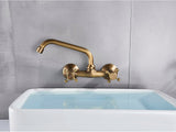 Mitigeur Mural Orbis 360° – Robuste Armature Vintage en Laiton ou Bronze Noir pour Lavabo