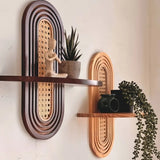 Étagère Murale Artisanale en Rotin