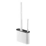 Brosse WC Murale en Silicone – Tête Plate Flexible & Hygiénique