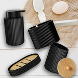 Set d’Accessoires de Salle de Bain Noir