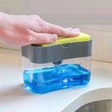 EasyWash 2-en-1 – Distributeur de Savon avec Support Éponge Intégré