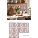 Stickers de Carrelage Autocollants – Lot de 10 Pièces Style Bohème Terracotta