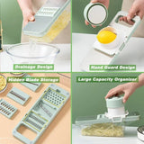 ChefSlice – Coupe-Légumes 6-en-1 avec Lames Interchangeables en Acier Inoxydable