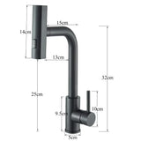 Robinet de cuisine design avec douchette extractible et bec cascade pivotant