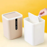 Mini Poubelle de Table Compacte avec Couvercle Basculant