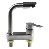 Robinet de lavabo en acier inoxydable avec mitigeur eau chaude et froide