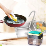 EasyWash 2-en-1 – Distributeur de Savon avec Support Éponge Intégré