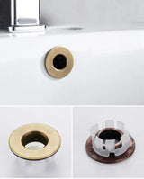 ÉléganceRetro BasinCover – Cache Trop-Plein Premium en Laiton pour Lavabo (Noir, Argent, Or, Bronze Vintage)