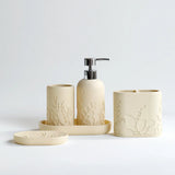 LuxuryResin – Set de Salle de Bain 5 Pièces en Résine avec Gravure Élégante