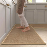Tapis de Cuisine Antidérapant LinoStyle – Look Sisal, Lavable & Confortable