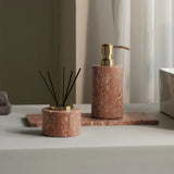 Ensemble de Salle de Bain Travertin Rouge