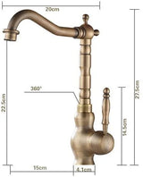 RetroFlow – Robinet de Cuisine et Lavabo en Laiton Vieilli