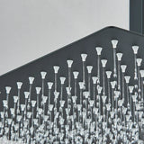 AquaLux – Pommeau de Douche Carré Mat Noir | Montage Murale ou Plafond | Pivot 360°