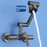 Robinet Mural Flexible 360° à 4 Jets – Mitigeur en Acier Inoxydable pour Cuisine et Salle de Bain