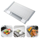 DryMate – Égouttoir Pliable en Acier Inoxydable pour Cuisine