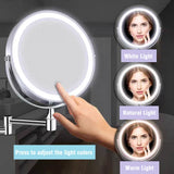 ClarityMirror – Miroir Mural de Maquillage Rechargeable 20 cm avec LED
