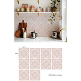 Stickers de Carrelage Autocollants – Lot de 10 Pièces Style Bohème Terracotta