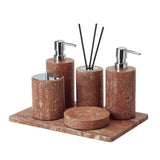 Ensemble de Salle de Bain Travertin Rouge