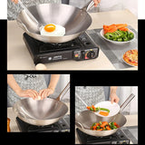 ProWok – Grand Wok en Acier Inoxydable avec Doubles Poignées