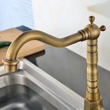 Mitigeur Lavabo Antique Pivotant 360° – Cuisine et Salle de Bain – Eau Chaude & Froide