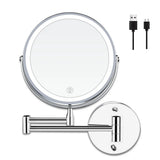 ClarityMirror – Miroir Mural de Maquillage Rechargeable 20 cm avec LED